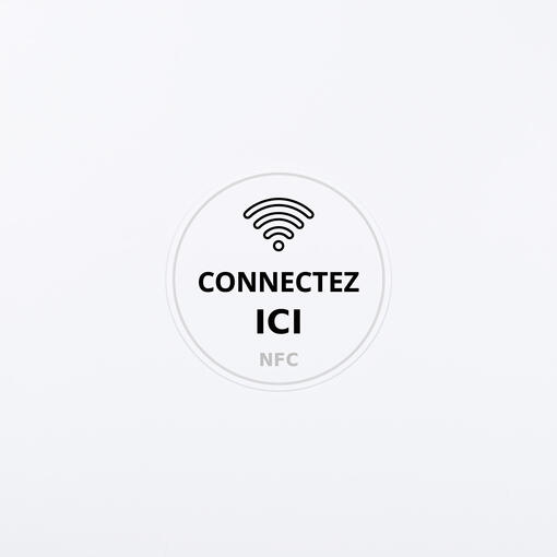 Petit autocollant NFC Scannez et vous êtes connectés au wifi !