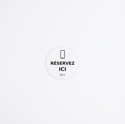 Petit autocollant NFC x1 Il renvoie vers votre calendrier de réservations en ligne !